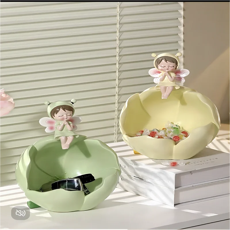Adornos de resina de hadas de las flores, diseño divertido y bonito, se pueden usar para guardar llaves o para poner caramelos.