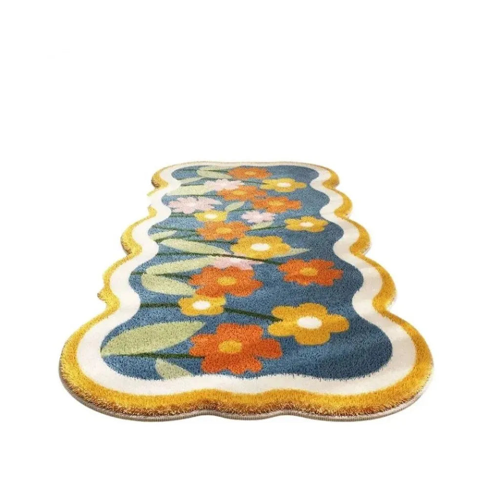 Tapis VIKAMA en fausse laine cachemire, épais, absorbant, résistant aux taches, antidérapant pour le chevet et la maison