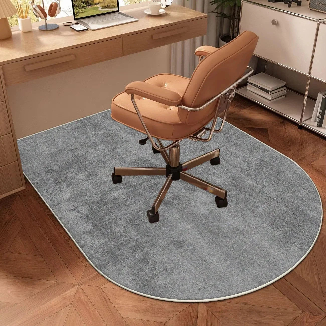 VIKAMA Alfombrilla Lisa en Arco para Alfombra, Escritorio de Estudio y Silla, Alfombrilla de Protección para Silla Giratoria de Oficina, Estudio, Decoración del Hogar