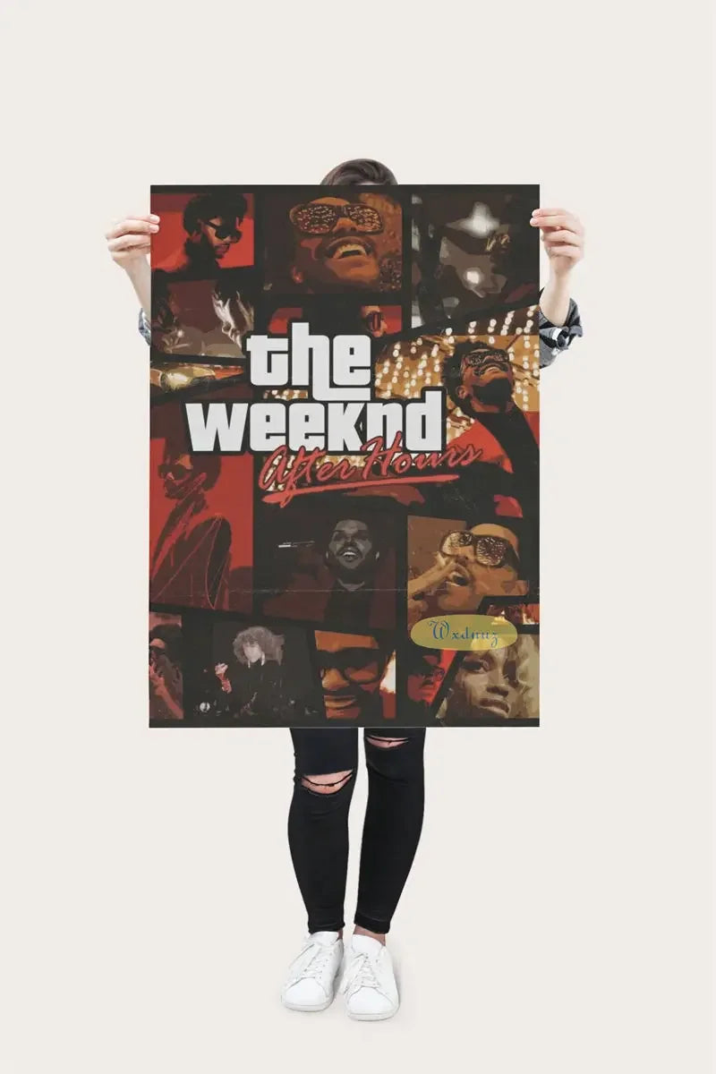 Póster The Weeknd Álbum de música Pop Rap Hip Hop Cantante Fotos de la vida Decoración de la pared Impresión de lienzo para el hogar Cuadros para sala de estar