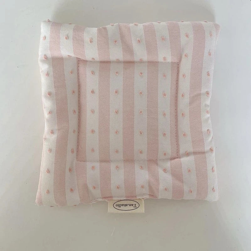 Lattice Series Multi-color Square Korean Cotton Coasters Fresh Table Cloth Heat Insulation Mat Coffee Cup Placemat Table Decor