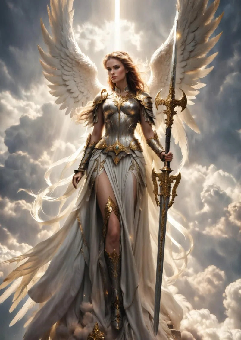 Nordic Fashion Exquisite Sexy Woman Battle Angel Knight Posters Prints Canvas Painting Wall Art Picture Living Room Home Decor