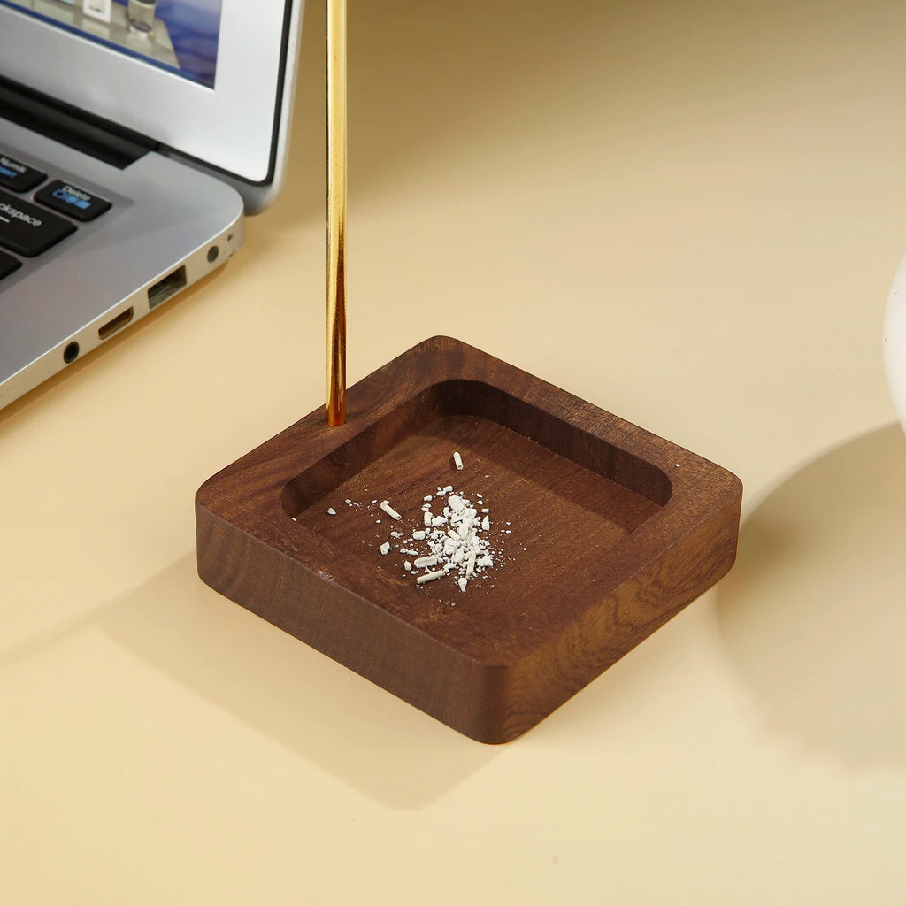Glass Incense Holder Anti-Ash Flying Incense Stick Holder with Glass Ash Catcher Incense Burner for Yoga Home Decor