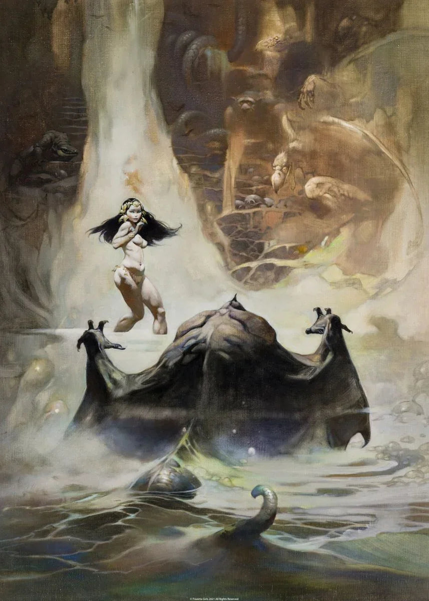 Classic Vintage Wall Art, Frank Frazetta Wall Art, HD Canvas Printed Poster, Home Living Room Bedroom Decor Wall Painting