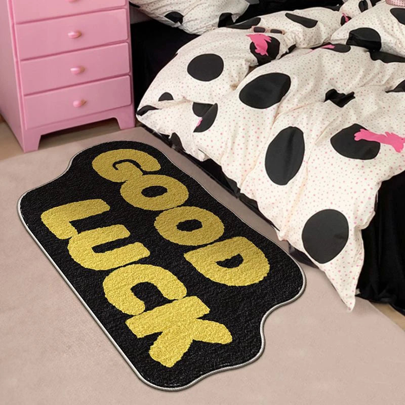 VIKAMAins Inglés Dopamina Imitación Cachemira Alfombra Decoración del Hogar Enfriamiento Lavable Alfombra de Entrada Felpudo de Dormitorio