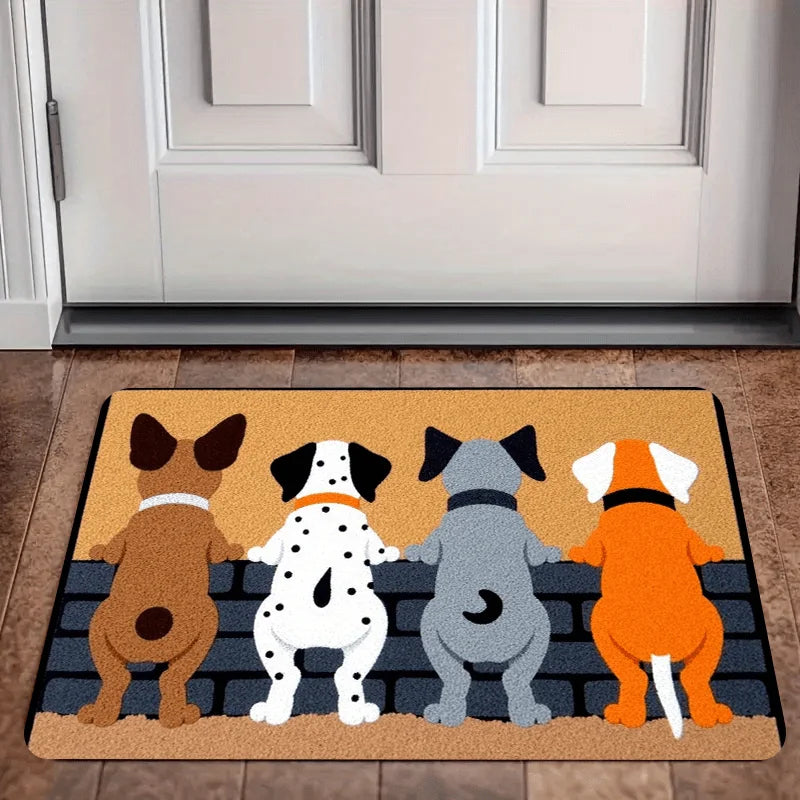 Tapis de dessin animé VIKAMA quatre chiots paillasson tapis de bienvenue tapis de salon pour chambre à coucher tapis d'extérieur décoration de la maison