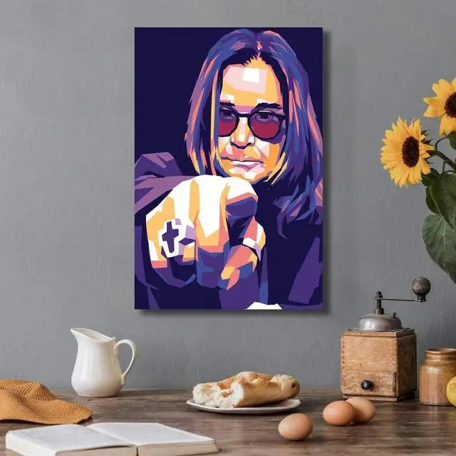 Ozzy Osbourne Band Póster Arte Heavy Metal Banda Rock Lienzo Pintura Arte de Pared Imagen Impresión Moderna Familia Dormitorio Decoración Carteles