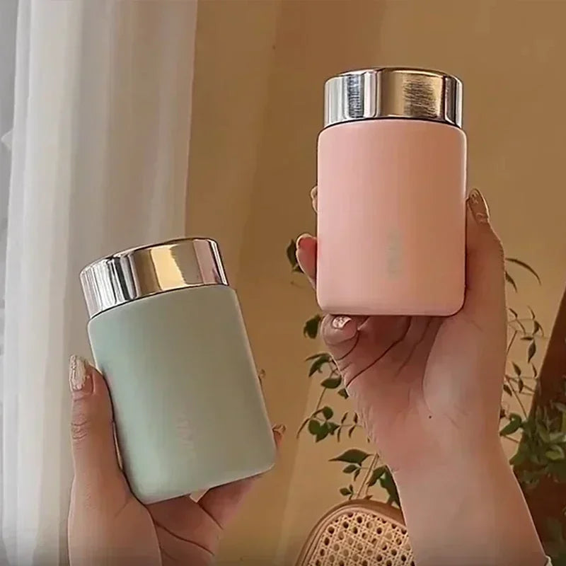 Vaso termo de 230ml mini de acero inoxidable 316, de moda, portátil, de bolsillo, para café, té y agua térmica.