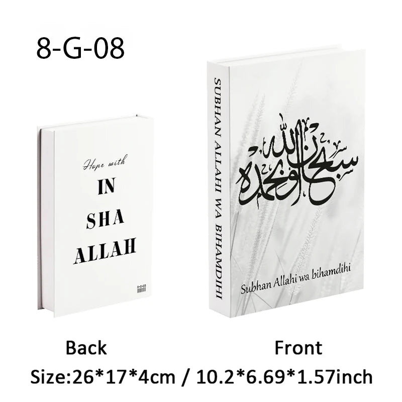 Islamic Decorative Books Kaaba Mosque Luxury Fake Book Storage Box Interior Decoration Coffee Table Bedroom Ornaments Room Decor
