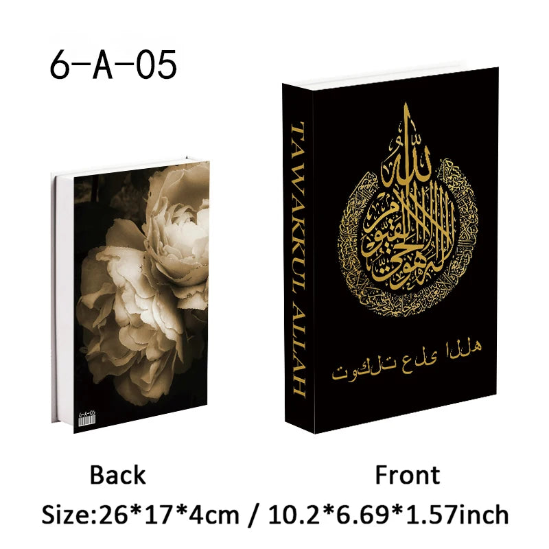 Islamic Mosque Kabaa Luxury Fake Book Home Decor Decorative Books Storage Box Simulation Book Coffee Table Interior Decoration
