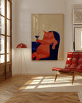 Décoration de bar, Affiche de chat, Impression de vin, Décoration de cuisine rétro, Décoration de milieu de siècle, Art mural tendance, Impression "Cheers", Salle à mange