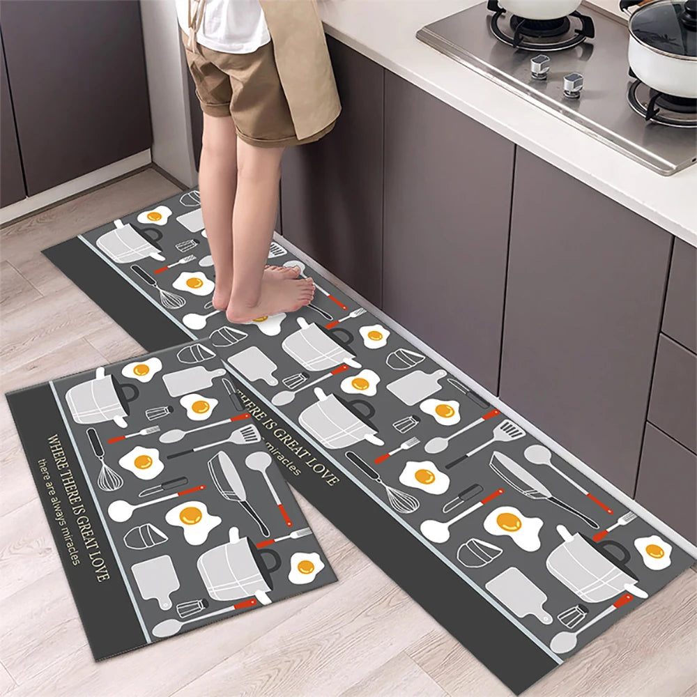 Alfombra de suelo de cocina VIKAMA, alfombra de entrada para sala de estar y dormitorio, decoración del hogar, alfombra larga pequeña para pasillo de lavadero