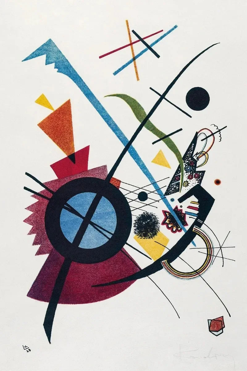 Wassily Kandinsky Descomposición Geométrica Equilibrio Póster Retro Pinturas sobre Lienzo Cuadros de Pared Decoración para el Hogar Museo