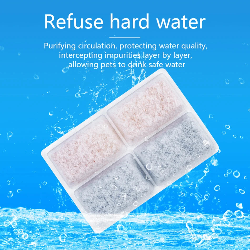 Cat Water Dispenser Filter Cartridge Pet Replacement Activated Carbon Filter Multiple Filtration System for Pet Care Accessory