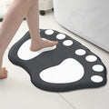Alfombra de Franela con Patrón de Huellas de VIKAMA para Dormitorio, Sala de Estar, Felpudo Suave y Cómodo para Entrada, Decoración del Hogar