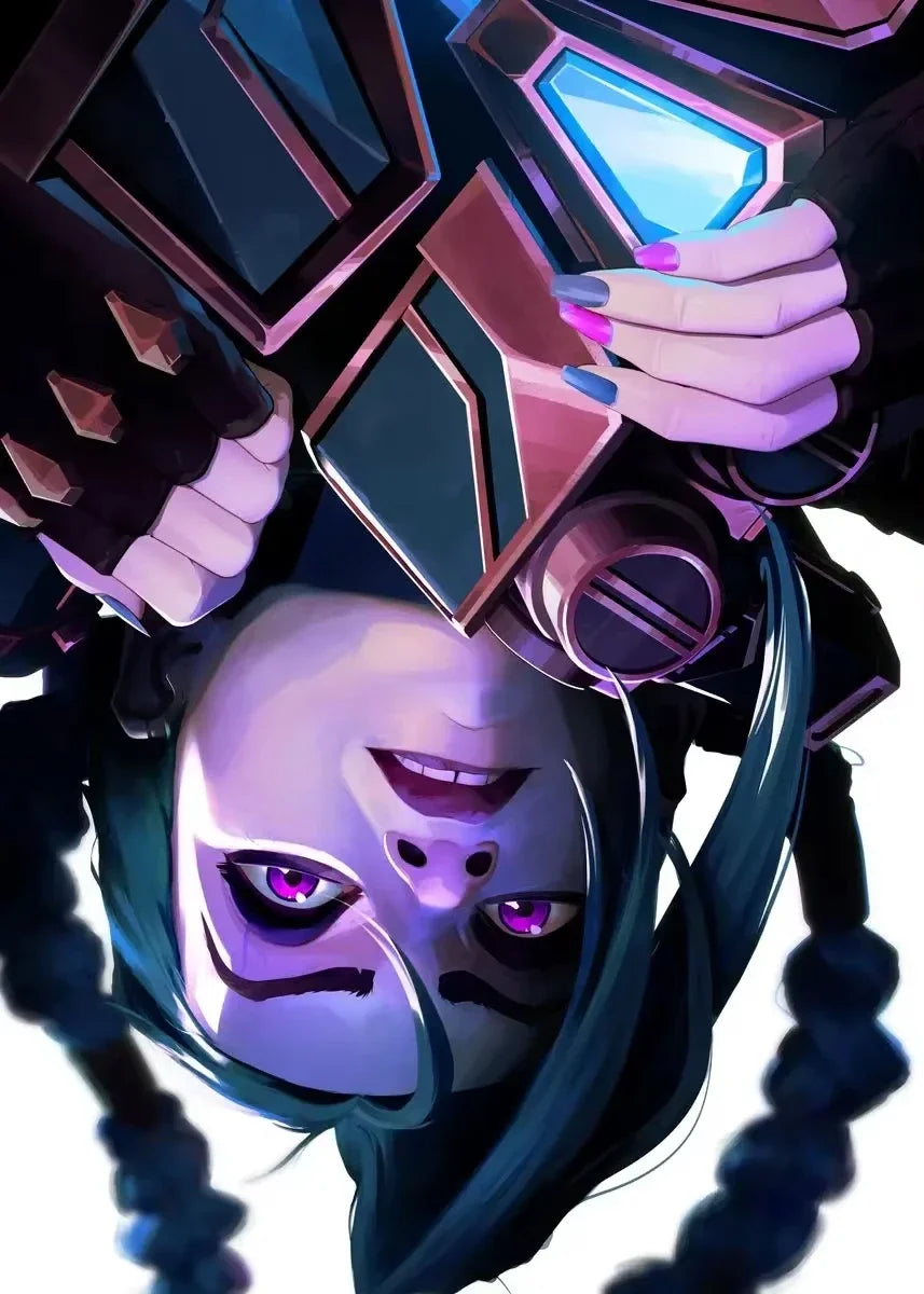 Arcane Season 2 Jinx VI Graffiti Caitlyn Jayce Viktor Character Poster Arcane Anime Game Canvas Printing Wall Art Room Decor