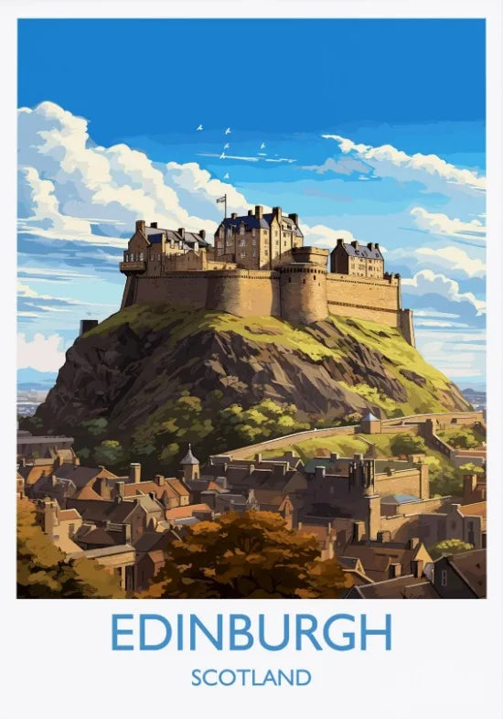 Escocia Tierras Altas St Andrews Edimburgo Glencoe Póster de Viaje Escocia Paisaje Estético Decoración de Pared Impresiones en Lienzo Regalo de Viaje