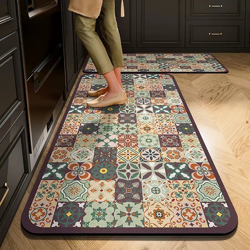 Alfombra de suelo de cocina VIKAMA, alfombra de entrada para sala de estar y dormitorio, decoración del hogar, alfombra larga pequeña para pasillo de lavadero