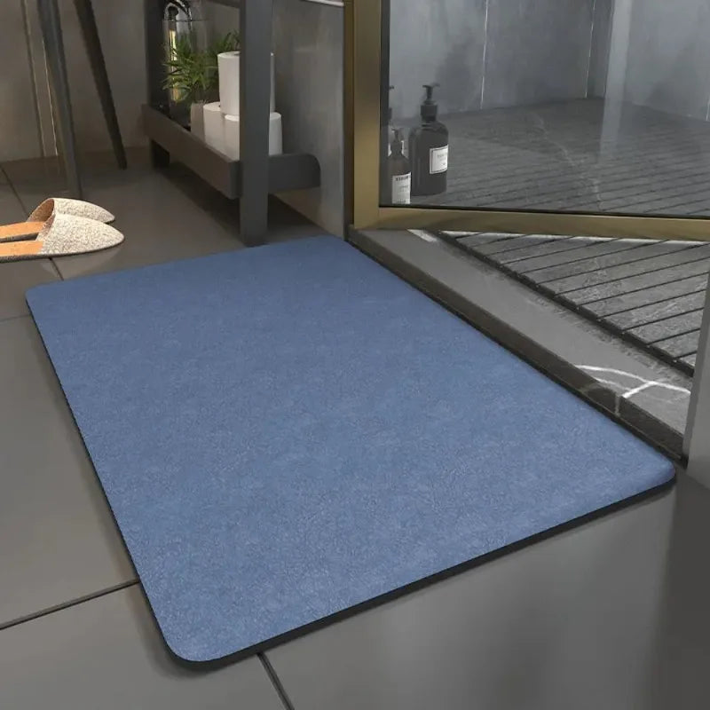Tapis de sol d'été simple de couleur unie en diatomite antidérapant pour cuisine, entrée, salle de bain, décoration intérieure