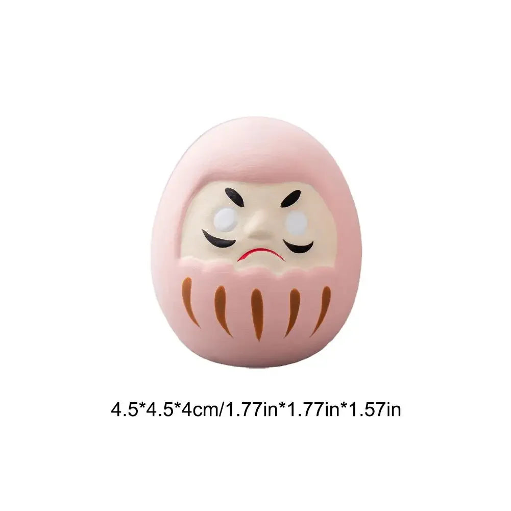 8 estilos de muñecas Daruma japonesas de cerámica, amuleto de la suerte, adorno de la fortuna, decoración de paisaje para el hogar y la oficina, accesorios de regalo en miniatura