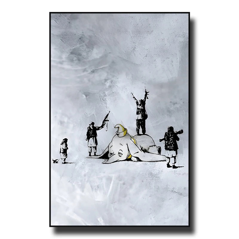 Banksy Street Graffiti Decorative Canvas Painting Girl with Balloon Art Poster Abstract Figure Mural Room Wall Decoration Prints