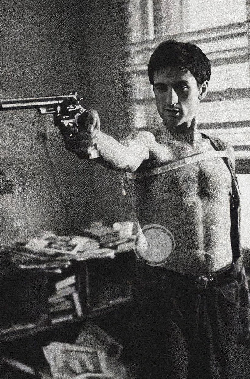 Whiplash/Taxi Driver - Póster de cine - Impresión fotográfica minimalista - Arte cinematográfico en blanco y negro - Película de música jazz - Drama criminal - Decoración de pared