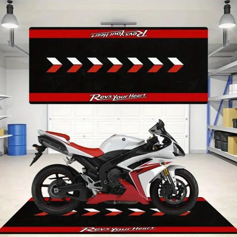Tapis de sol d'affichage de moto VIKAMA, Décoration d'intérieur résistante à la saleté, Tapis de couloir et de passage, Couverture de chevet de chambre