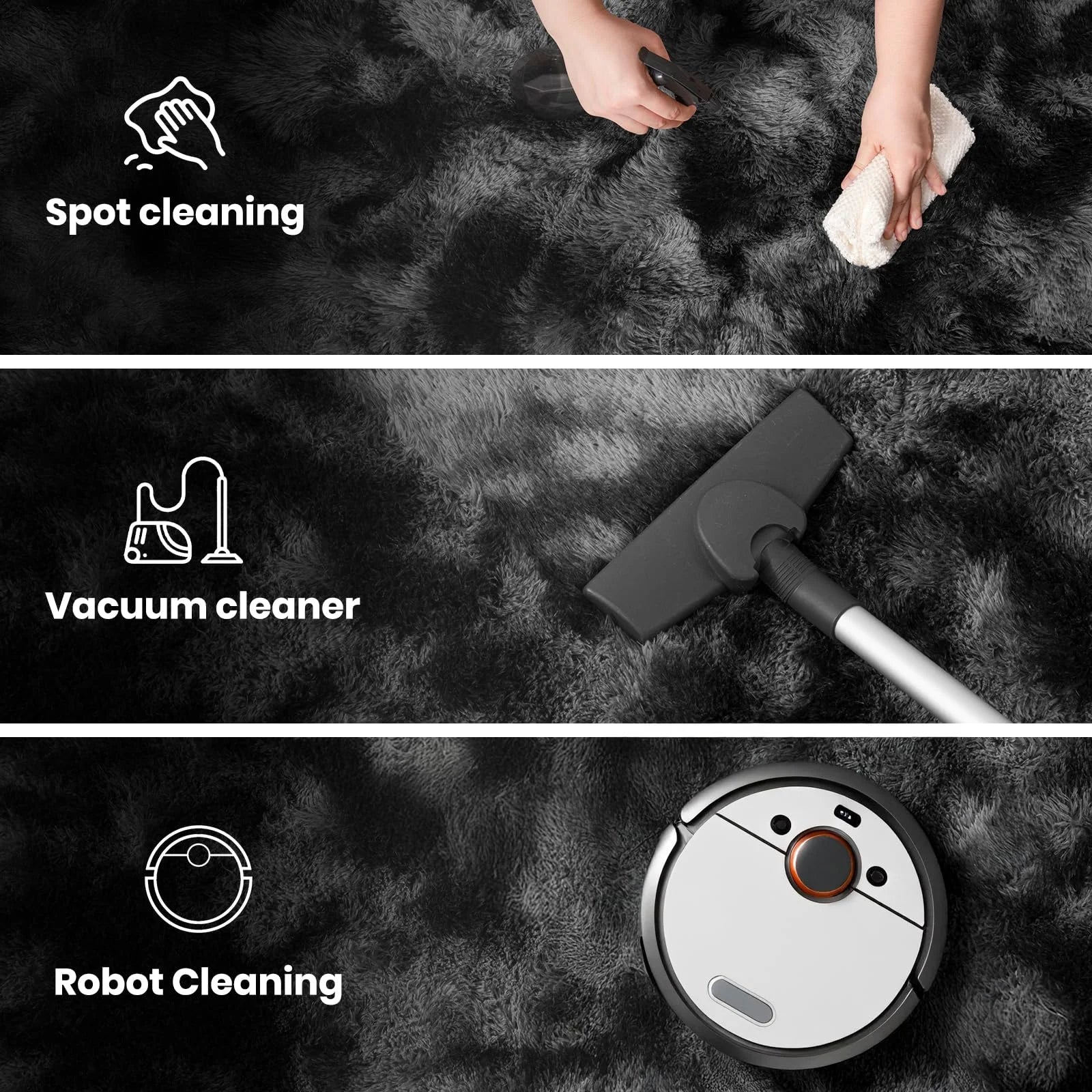 Alfombra para sala de estar VIKAMA, alfombrilla de felpa suave y esponjosa para dormitorio, sala de juegos de guardería, dormitorio, decoración del hogar