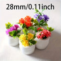 5 mini macetas decorativas, casas de muñecas, flores artificiales vibrantes, decoración del hogar, mini macetas para coche, regalos de vacaciones, detalles de fiesta