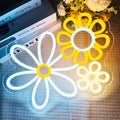 Letrero de neón de flores LED para decoración de pared para dormitorio, club, fiesta, Día de San Valentín, regalos de cumpleaños para niña, funciona con USB