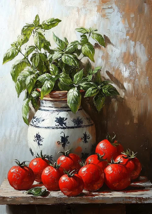 Jarrón de flores de naturaleza muerta, decoración de pared de pintura botánica vintage, jarrones antiguos vintage, impresiones estéticas, pintura de lienzo de olivo