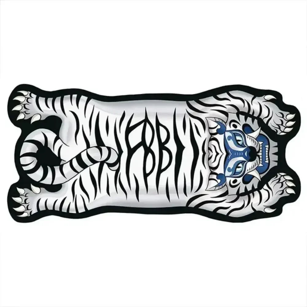 Alfombra con forma de tigre VIKAMA - Antideslizante, fácil de limpiar, decoración del hogar, felpudo de cocina y baño, felpudo de entrada