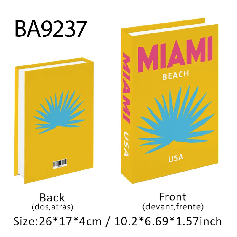 New Travel Decorative Books Book Decoration Luxury Fake Books Decor Table Storage Box Shelf Ornaments Interior Desk Aesthetic