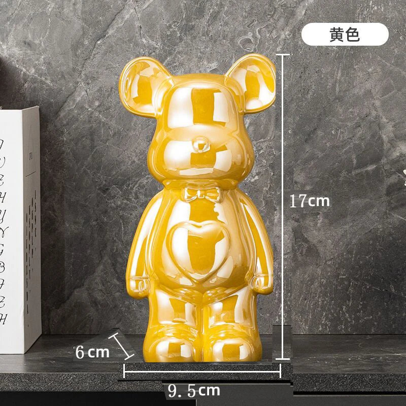Love Bear Decoration Ceramic Crafts Wine Cabinet European Style The Little  Cartoon  Statue Kawaii Cartoon Figure Office Book Shelf Ornament Home Decorations 400% Bears Figurines