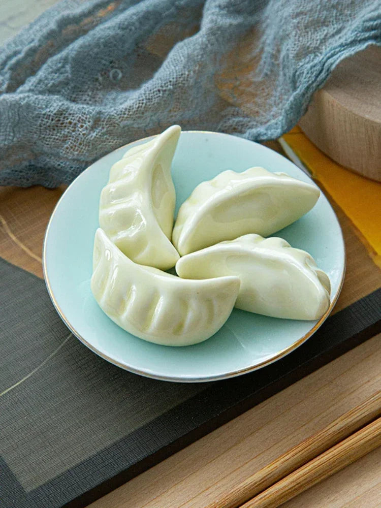 2-3PCS Lindo Soporte de Cerámica con Forma de Bollo para Palillos Estilo Japonés Herramientas de Vajilla de Cocina