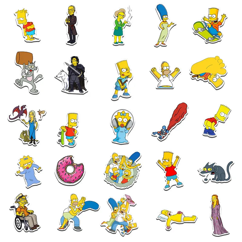 50/100 PEGATINAS de Dibujos Animados para Equipaje, Monopatín, Portátil, Impermeables, Decorativas, Graffiti