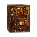 Kit de bricolage pour coin lecture – Bibliothèque en bois 3D Ancien Rime – Cadeau créatif pour Noël et le Black Friday – Décoration de bureau miniature