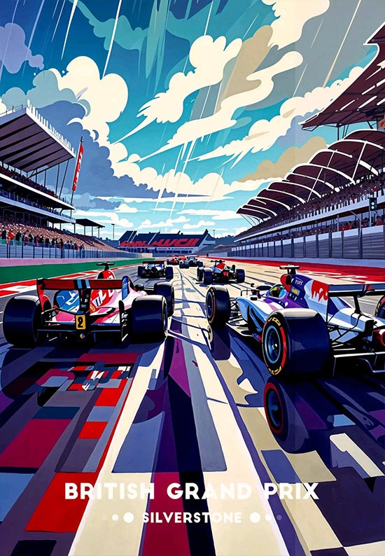 Iconic Formula 1 Racing Grand Prix Poster F1 Super Cars Aesthetic Wall Decor Racing Car Fans Home Room Wall Art Canvas Painting