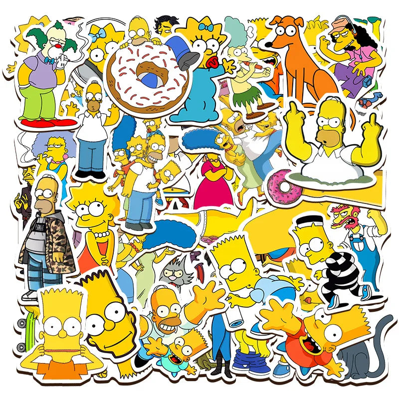 50/100 PEGATINAS de Dibujos Animados para Equipaje, Monopatín, Portátil, Impermeables, Decorativas, Graffiti