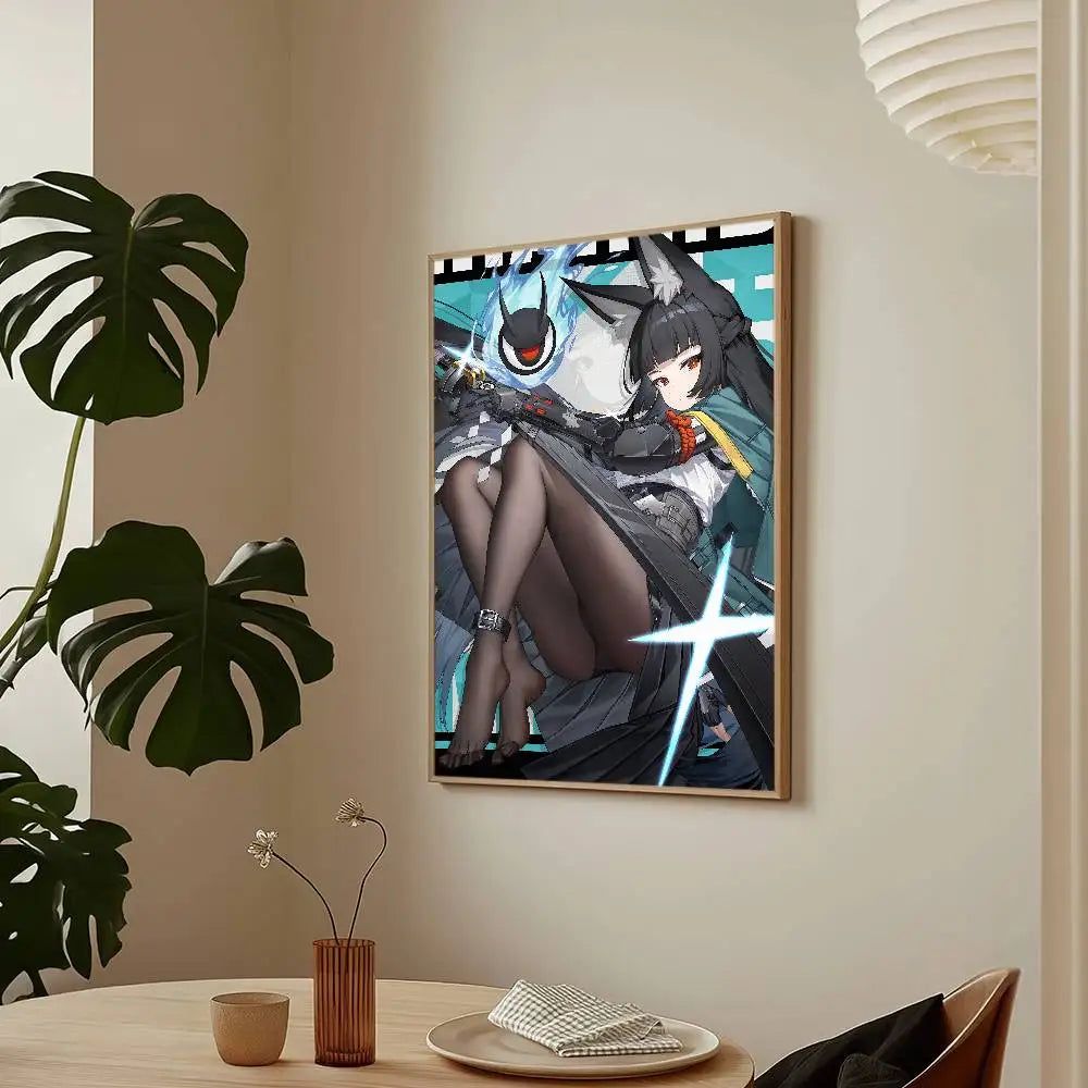 Póster Zenless Zone Zero Hoshimi Miyabi, Impresión de Arte de Pared Adhesivo, Impermeable, Decoración Estética para Hogar, Sala de Estar, Dormitorio, Bar