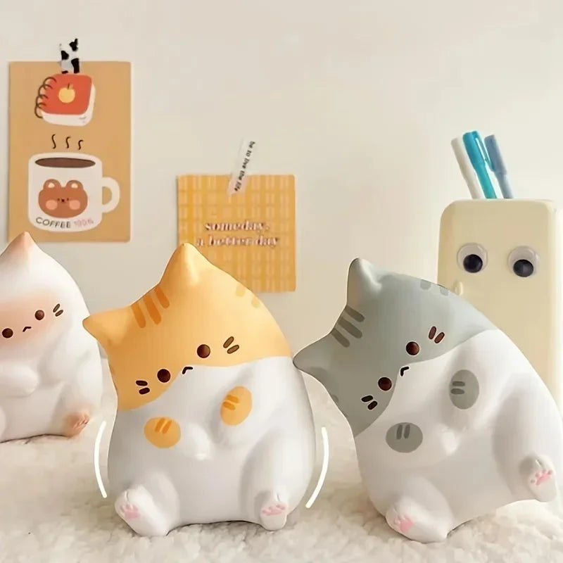 1 ud. adorables juguetes antiestrés de dibujos animados de gato para niños y adultos, bolas blandas de PU de rebote lento, juguetes Pop Fidget, regalos de Halloween y Navidad