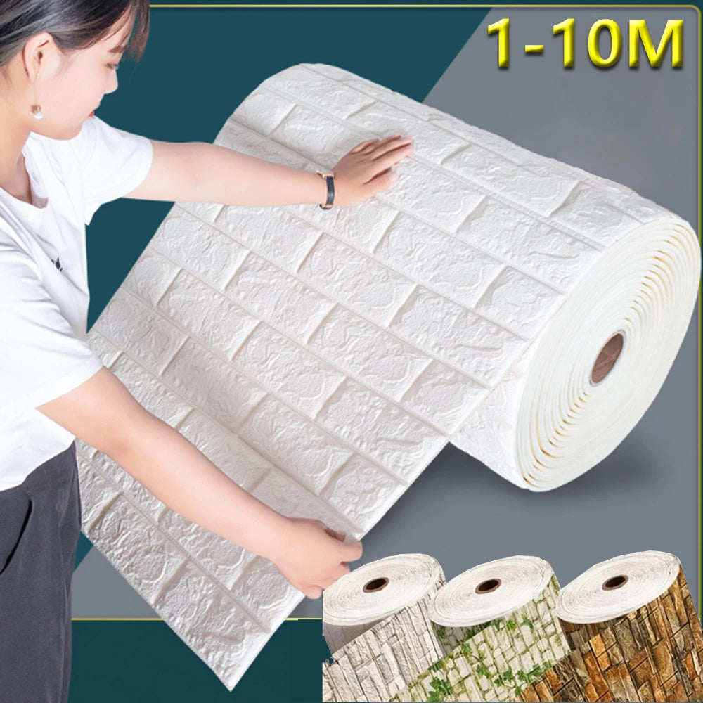 Pegatinas de pared impermeables de PVC para decoración de cocina, dormitorio, sala de estar, de 70cmx1/2/3/5/10m para papel tapiz de habitación de niños, decoración del hogar