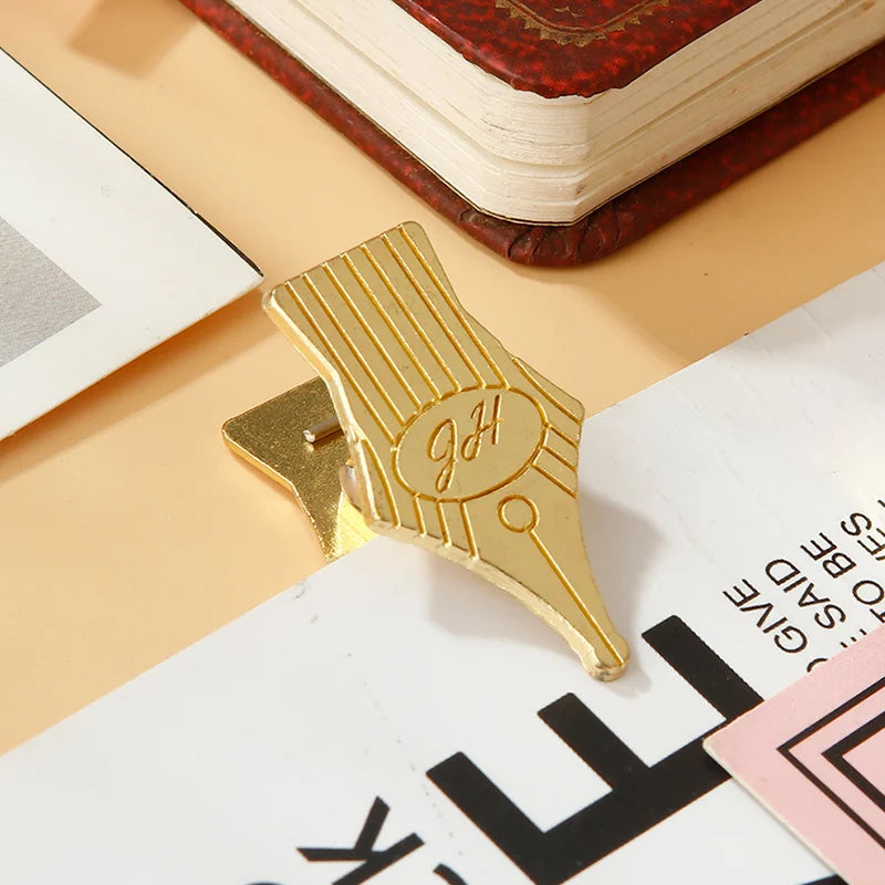 2PCS Metal Nib Binder Clips Bill Binder Clip Foldback Notes Letter File Paper Clip Binding Securing Clip Stationery