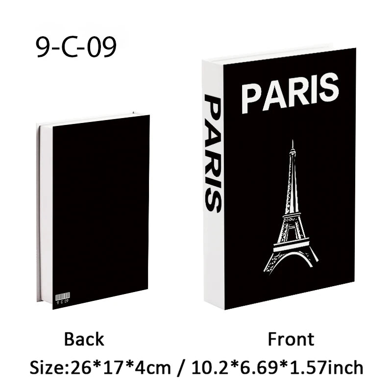 Paris New York Luxury Fake Book Storage Box Brazil Mexico Decorative Books Home Decor Coffee Table Shelf Interior Decoration