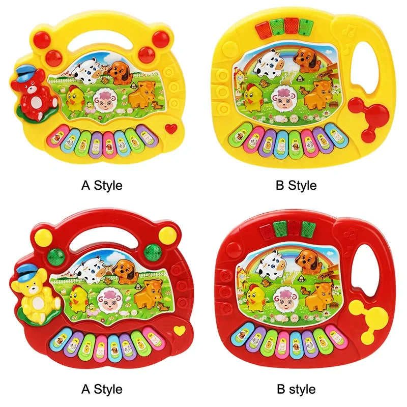Juguete Musical para Bebés con Sonidos de Animales Teclado de Piano para Niños Instrumento Musical Eléctrico con Luces Intermitentes Juguetes Educativos Tempranos para Niños