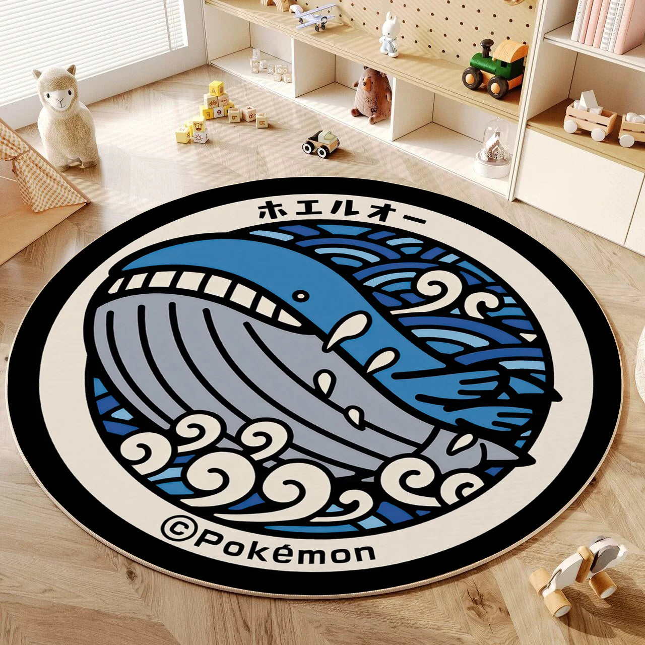 Alfombra redonda de dibujos animados VIKAMA, alfombrilla de piso para silla de computadora gamer, alfombra para habitación de chica, alfombra de dormitorio, resistente a las manchas, decoración del hogar