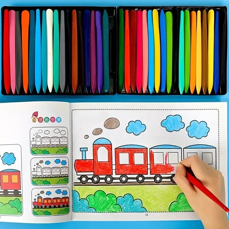 Livre de coloriage de peinture étape par étape Niveaux progressifs Facile à difficile Activité d'apprentissage artistique créative Livre de papier de qualité Cadeau