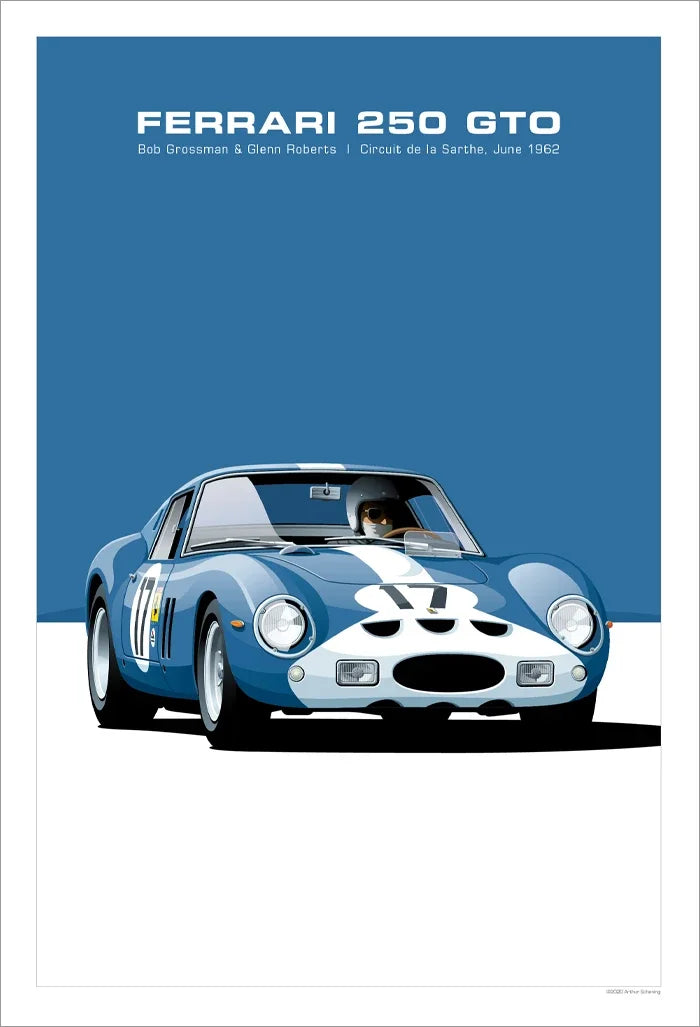 Retro Racing GTR Car Vintage Sports Car, Wall Art, HD Canvas Print Poster, Home, Room Office, Decoration Supplies