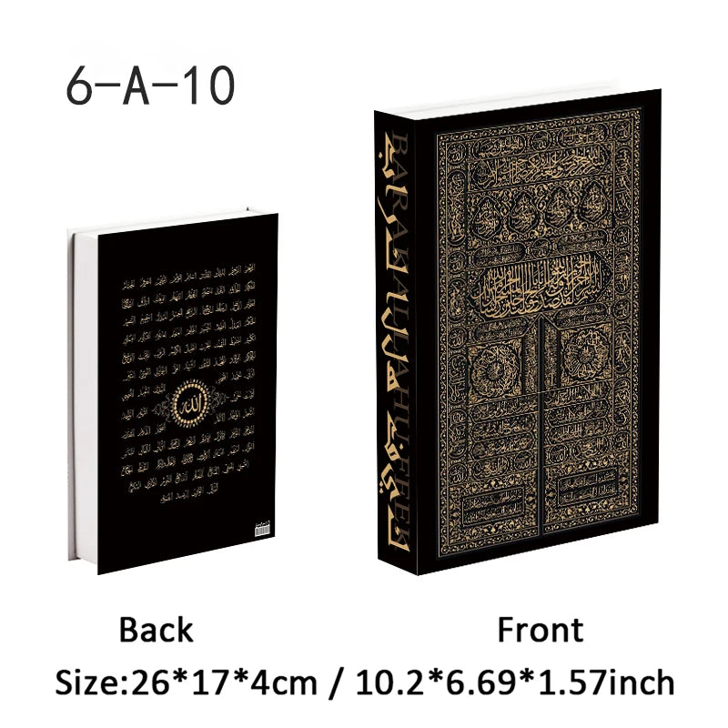 Islamic Mosque Kabaa Luxury Fake Book Home Decor Decorative Books Storage Box Simulation Book Coffee Table Interior Decoration