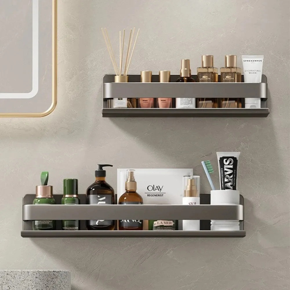 Estante de baño, estante de especias montado en la pared, estante multiusos, almacenamiento de condimentos, organizador de champú, accesorios de cocina